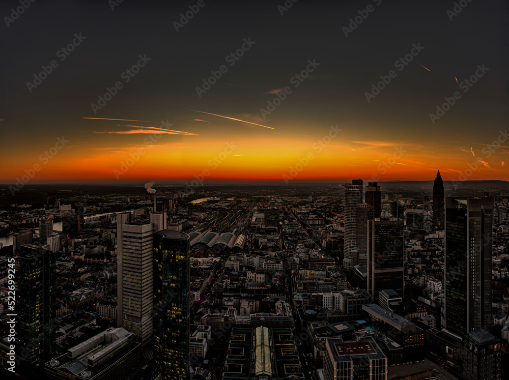 Obraz premium Outstanding view of the Frankfurt skyline