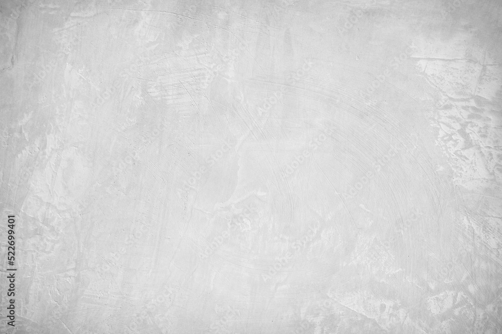 Naklejka premium White concrete texture polished wall background. Grey retro plain color cement.