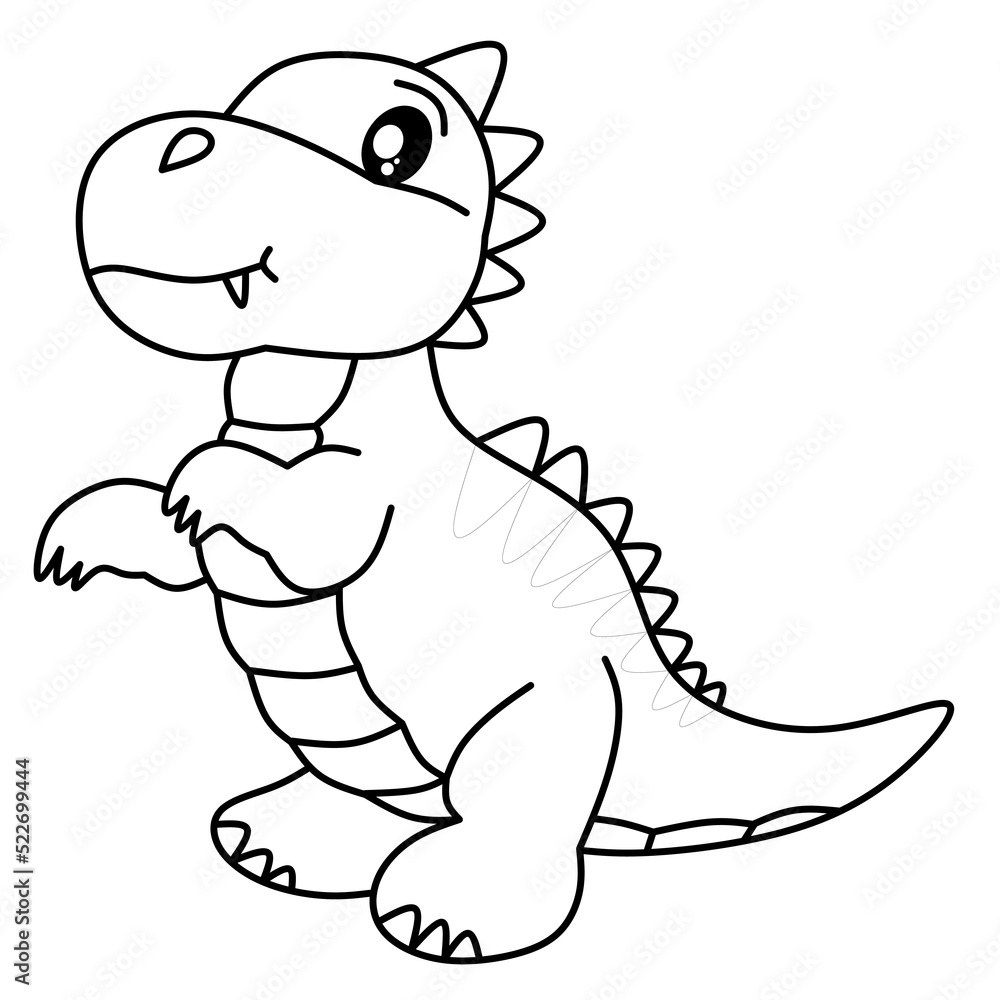 Fototapeta premium Dinosaur cartoon for coloring book