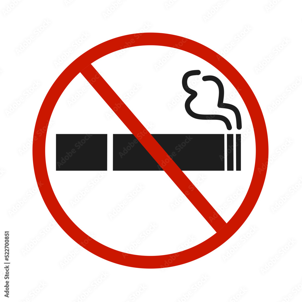 no smoking sign with simple design no smoking sign with simple design