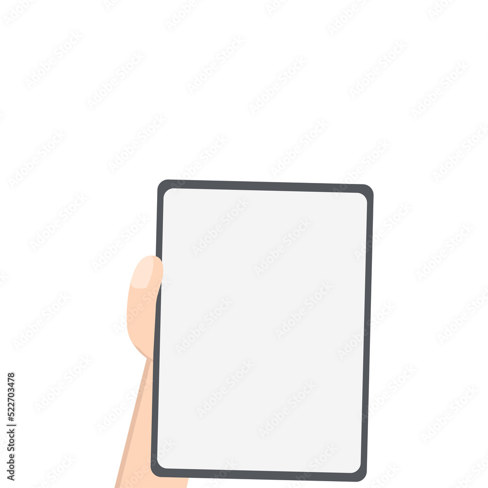 Hand Holding Tablet Portrait Using Left Handed Hand Holding Tablet Portrait Using Left Handed