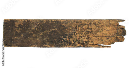 Old plank of wood on transparent background png file