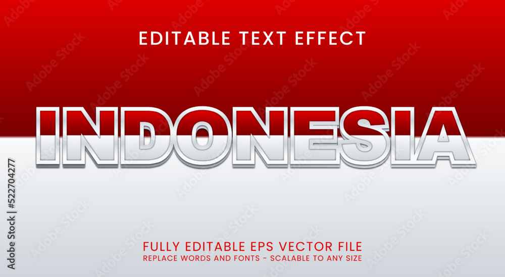 3D Editable Text Effect for Indonesia Independence Day on Red White Flag 3D Editable Text Effect for Indonesia Independence Day on Red White Flag