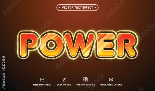 Power Editable Vector Text Effect.