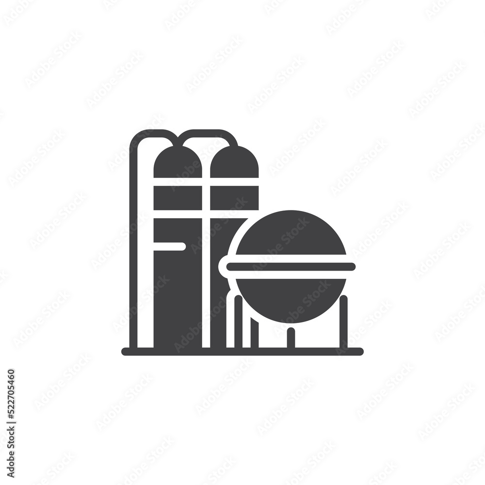 Oil storage tank vector icon Oil storage tank vector icon