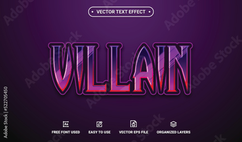 Villain Editable Vector Text Effect.