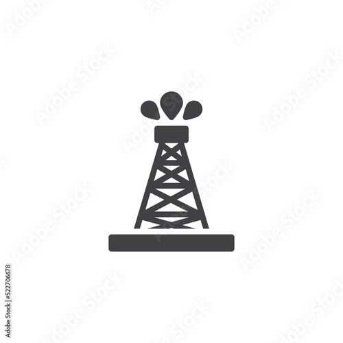 Extraction of petroleum vector icon