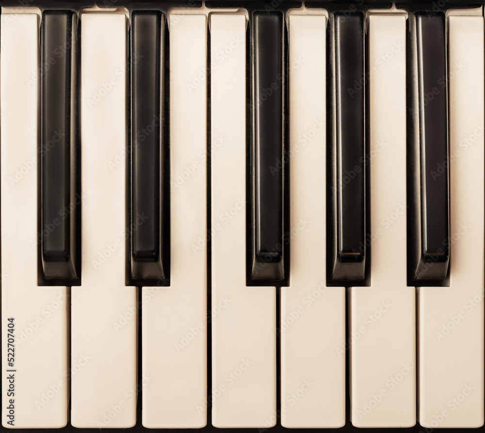 Naklejka premium Isolated Piano Keyboard One Octave Keys