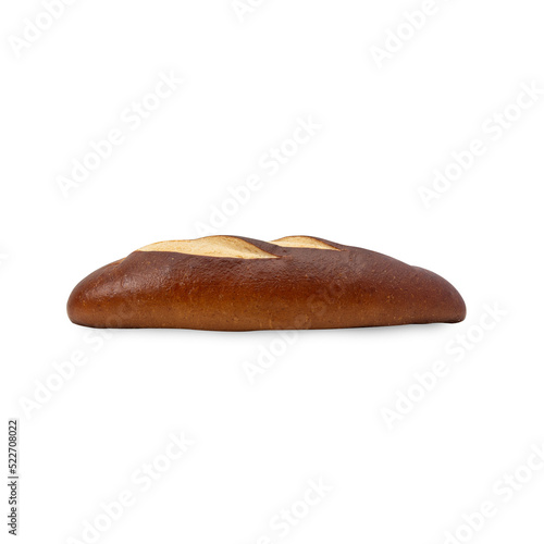 Plain Laugen bread cutout, Png file.