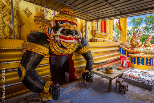 The Rahu statue at Wat Tha Makok, Rayong, Thailand. photo