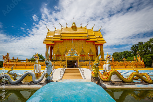 The serpent statue at Wat Tha Makok, Rayong, Thailand. photo