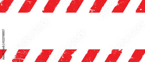 warning sign with red stripes on white	
