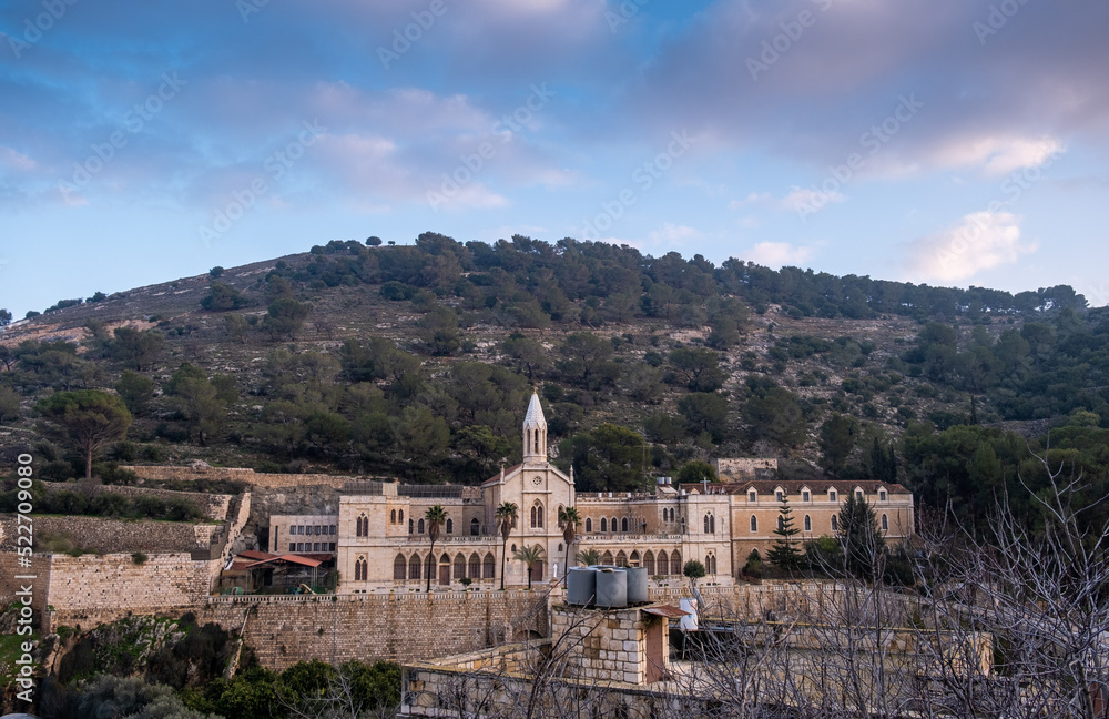 The Convent of the Hortus Conclusus or Sealed Garden located southwest of Bethlehem