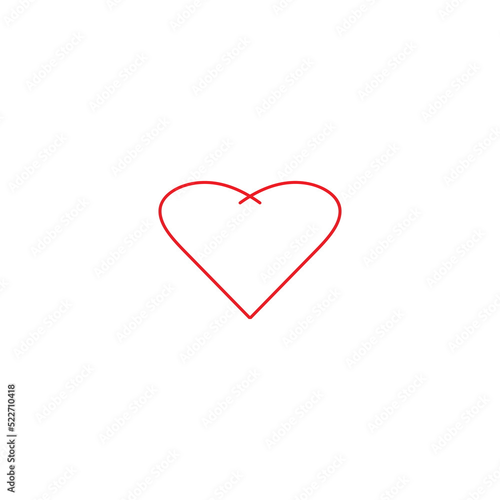 Heart icon  abstract flat design illustration