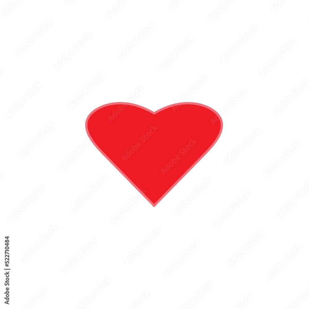 Heart icon  abstract flat design illustration