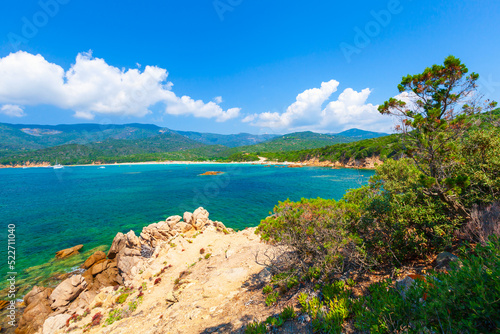 Cupabia beach. Coastal landscape of Corsica island © evannovostro