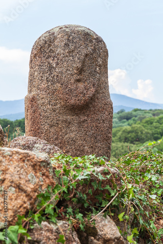 Prehistoric stone monument in Filitosa, Corsica photo