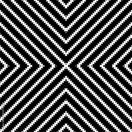 Seamless Zig Zag Motifs Pattern. Contemporary Decoration for Interior, Exterior, Carpet, Textile, Garment, Cloth, Silk, Tile, Plastic, Paper, Wrapping, Wallpaper, Background, Ect. Vector 
