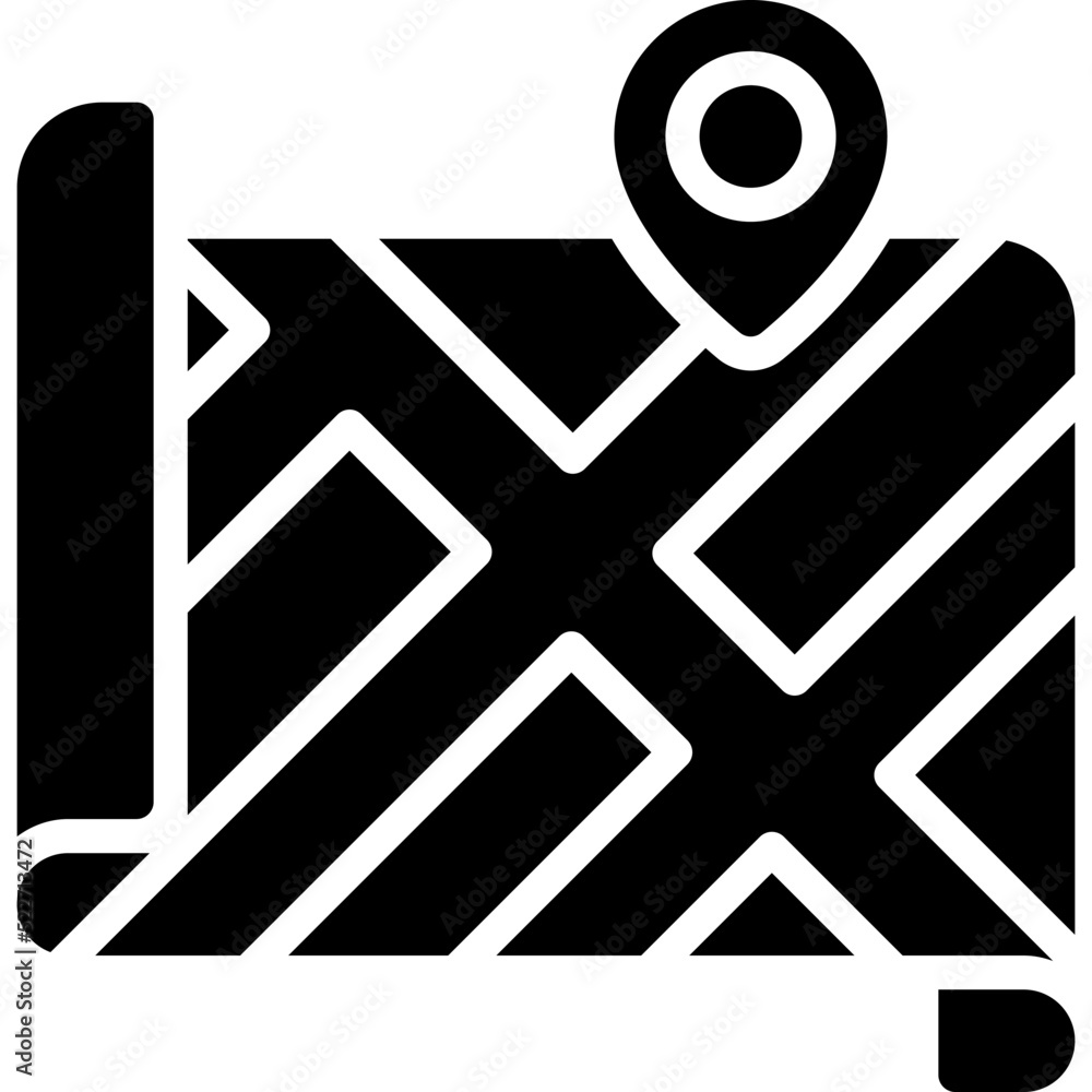Pin and map icon, location map and navigation vector Pin and map icon, location map and navigation vector
