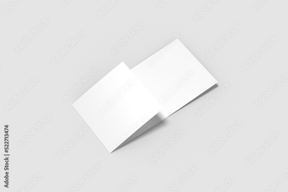 Square Trifold Brochure Blank mockup Square Trifold Brochure Blank mockup