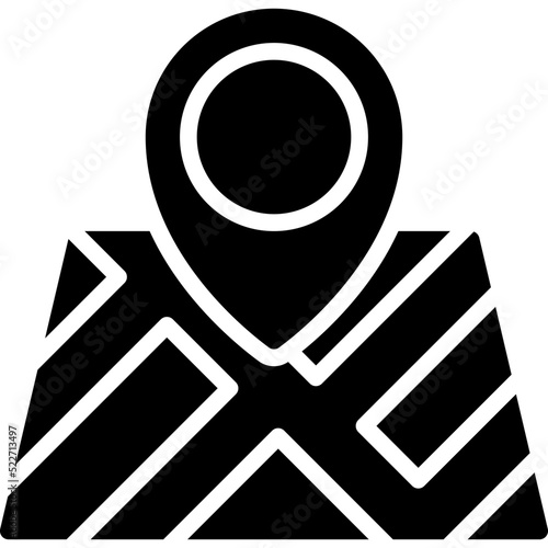 Map pin icon, location map and navigation vector