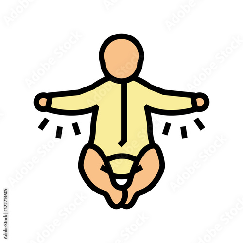 moro reflex color icon vector. moro reflex sign. isolated symbol illustration