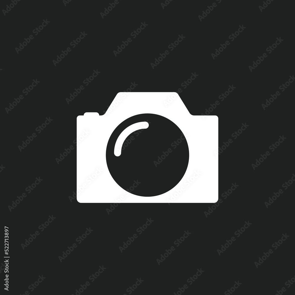 Flat camera photography icon vector Flat camera photography icon vector