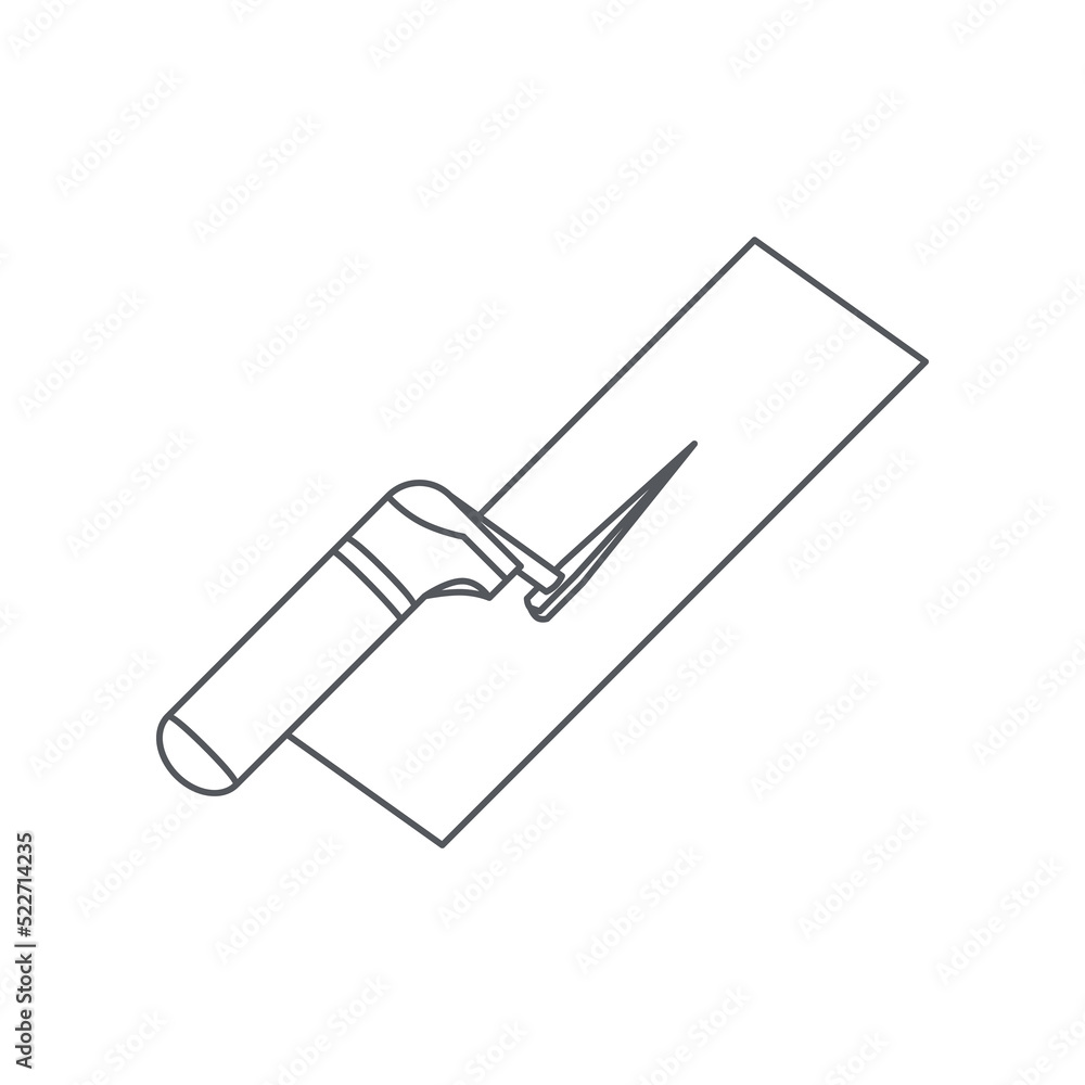 Flat Brick Spoon Construction Tools Equipment Device Icon Set Collection Black Line Flat Brick Spoon Construction Tools Equipment Device Icon Set Collection Black Line