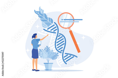 Genetically modified organism Genetically modified food, transgenic organism, gene modification, molecular engineering, GMO level flat design modern illustration