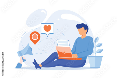 Blog articles Blog menu element, subscribe for publications, news article, company website page, web element, UI design, blogging resource flat design modern illustration