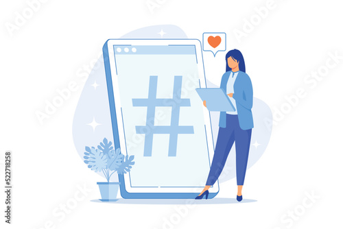 Cross-posting Digital marketing, online platform, post planner, social media cross posting, link sharing, smm, repost, post promotion flat design modern illustration