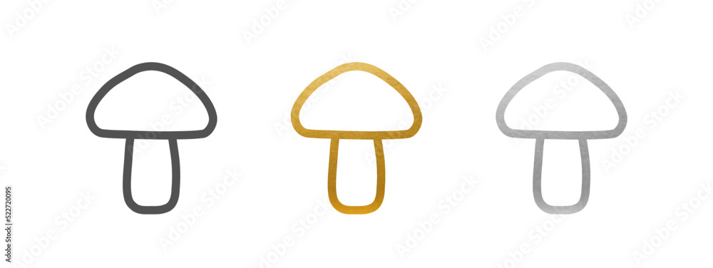Beautiful Mushroom Icon - Vector Set Beautiful Mushroom Icon - Vector Set