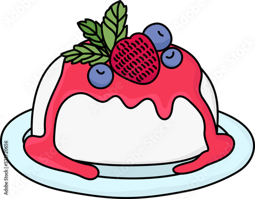 Panna Cotta Illustration Style