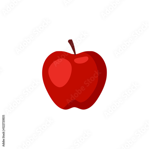 Apple icon isolated flat. Apple fruits sign