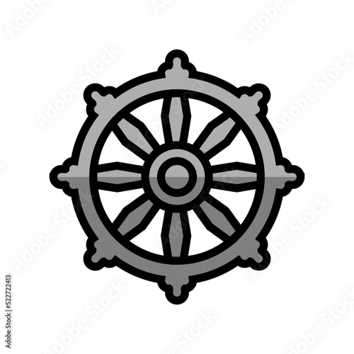 buddhism religion color icon vector. buddhism religion sign. isolated symbol illustration