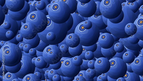 Summer blueberry. Beautiful background. Texture. Vector