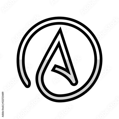 atheism agnosticism color icon vector. atheism agnosticism sign. isolated symbol illustration
