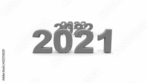 From 2019 to 2023. It's crumbling from young numbers. The broken pieces are blown away by the wind. 2023 numbers at the end.