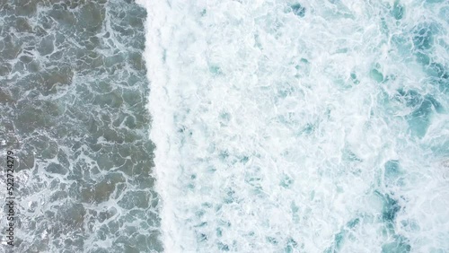 ProRes HQ Video Nature beach and surface Aerial view Top-down view 