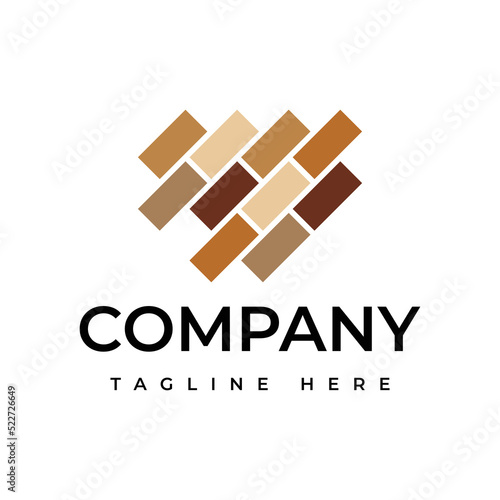 wood flooring logo design
