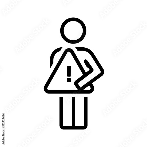 Black line icon for Alert