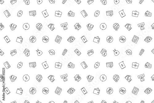 Vector payment pattern. Payment seamless background