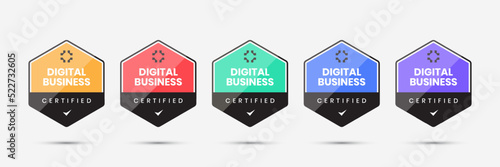 Digital badge certification for business company template