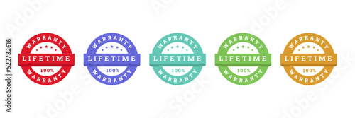 Lifetime Warranty Badge Design Vector Illustration
