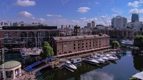 Timelapse St. Katharine Docks from Tower Hotel