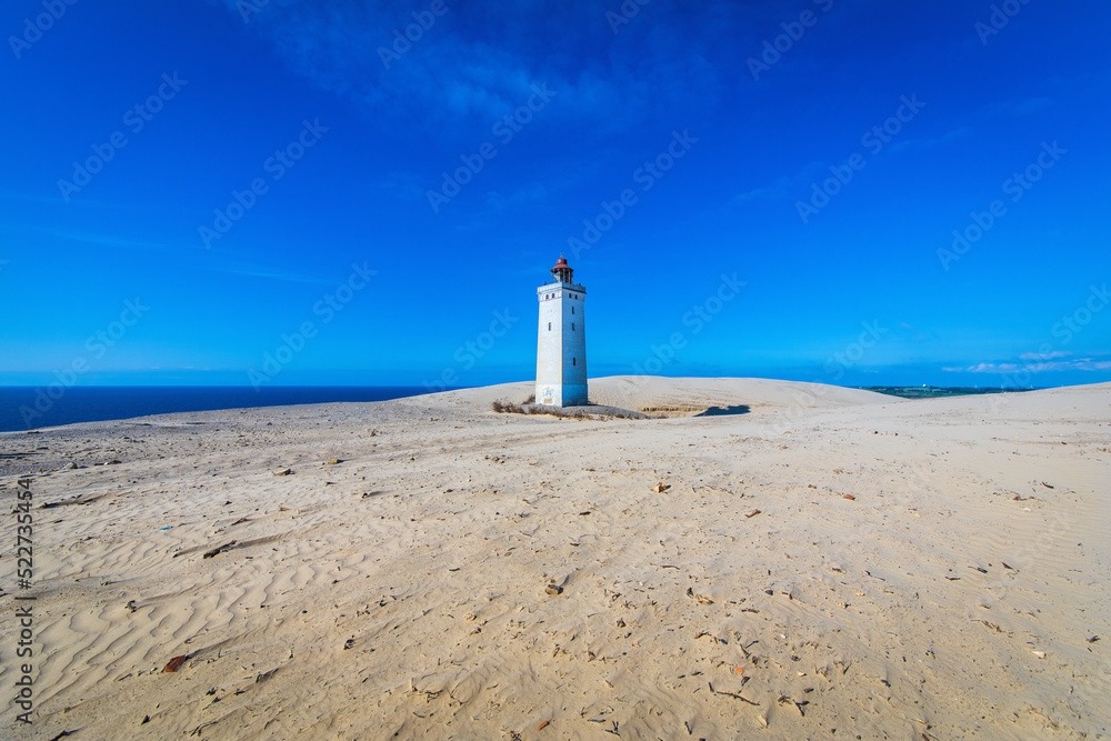 The iconic lighthouse Rubjerg Knude Fyr in Denmark