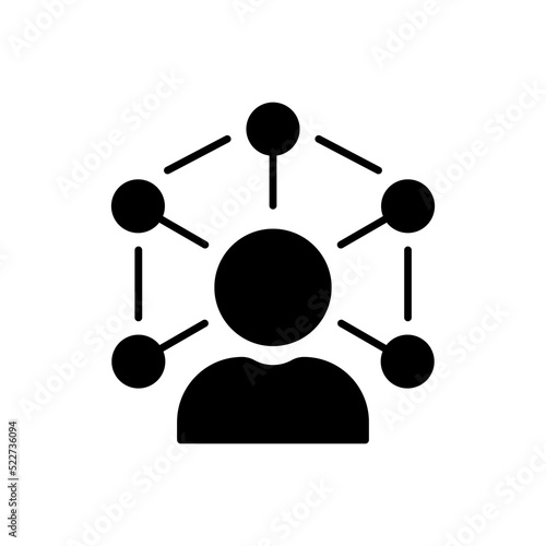 Ability Silhouette Icon. Capability Social Increase Expertise Black Icon. Job Employee Training Talent Skill Pictogram. Management Efficiency. Isolated Vector Illustration
