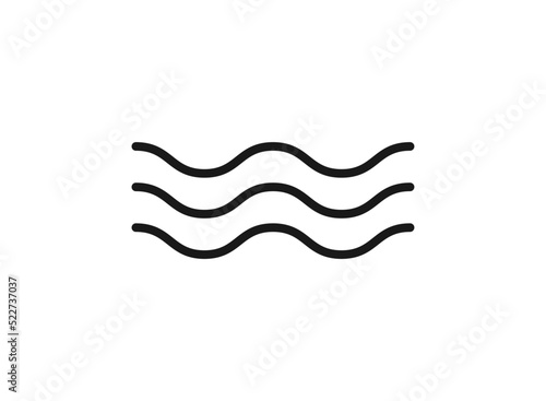 Wave Icon in trendy flat style isolated on grey background.