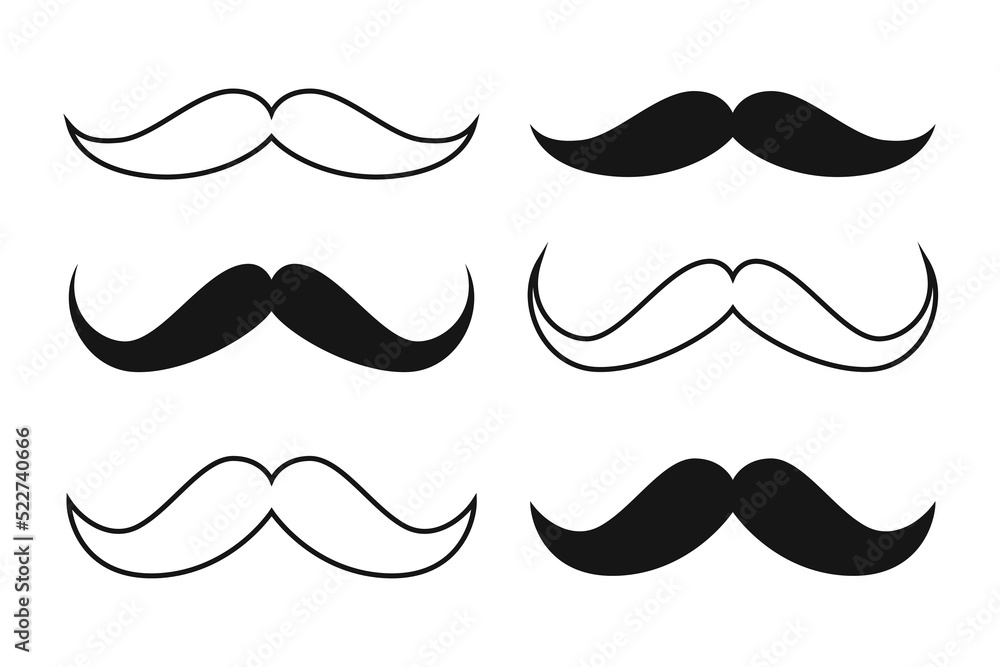 Handlebar Mustache Outline