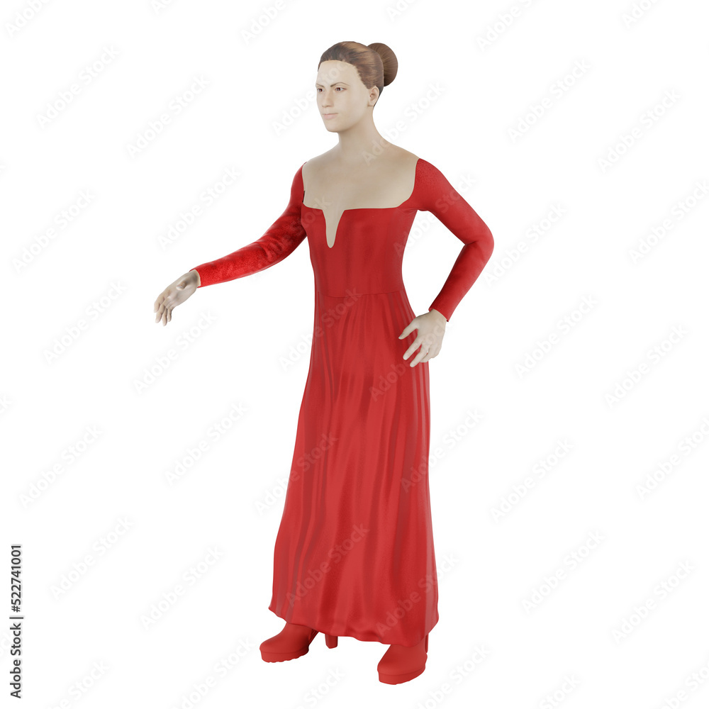 female model happy avatar female model human character 3d illustration